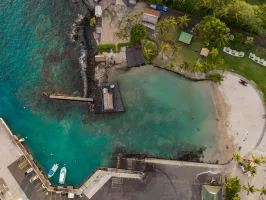 a close up of an old building